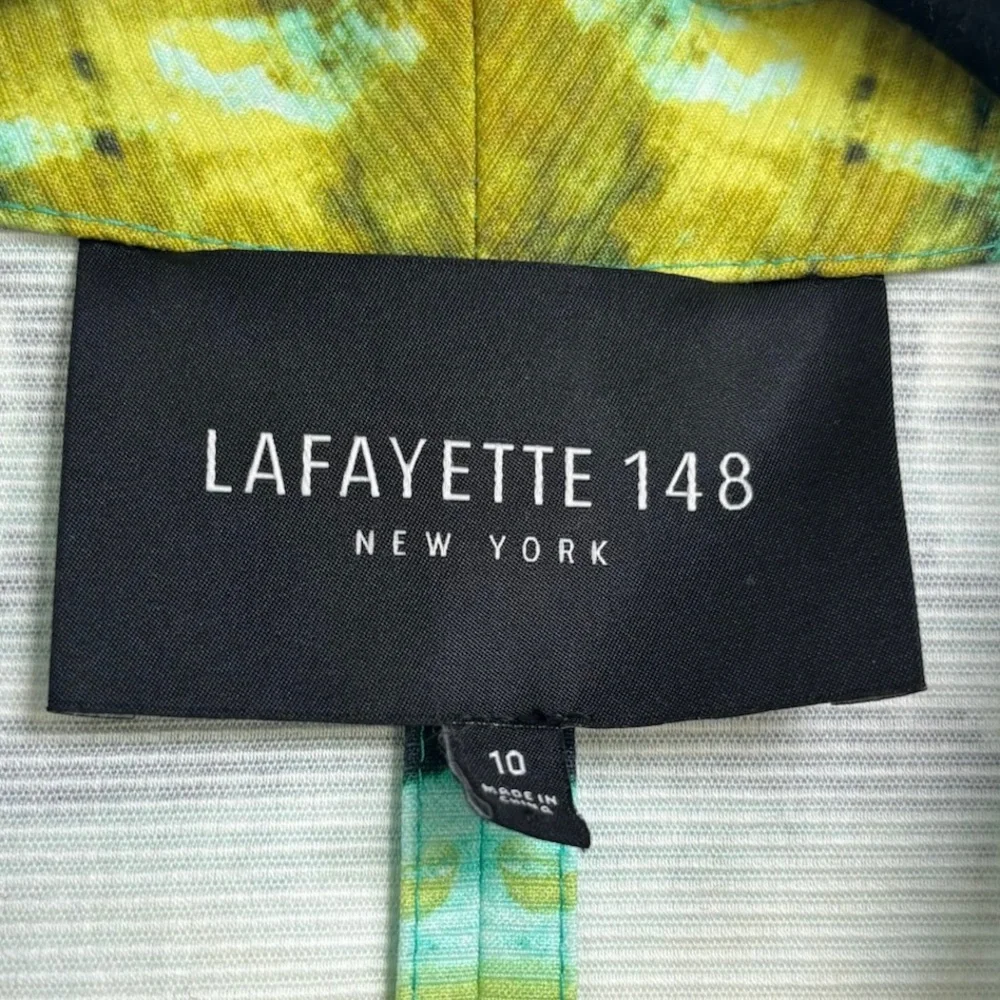 Lafayette 148 New York Lilith Blazer in Aquarium Green Sz 10